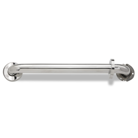 KEENEY MFG 12.00" L, Smooth, Stainless Steel, 1.5 x 12" Straight Polished Stainless Steel Grab Bar PP1906PS